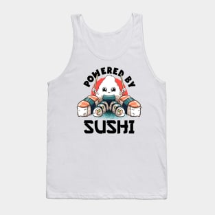 Powered By Sushi Lover Kawaii Cute Food Japanese Anime Sushi Tank Top